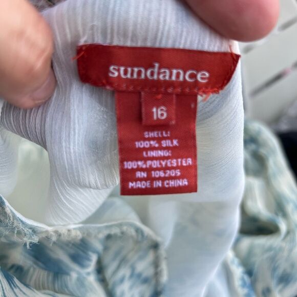Sundance Sentimental spirit tiered maxi dress size 16 100% silk boho coastal - Picture 6 of 6